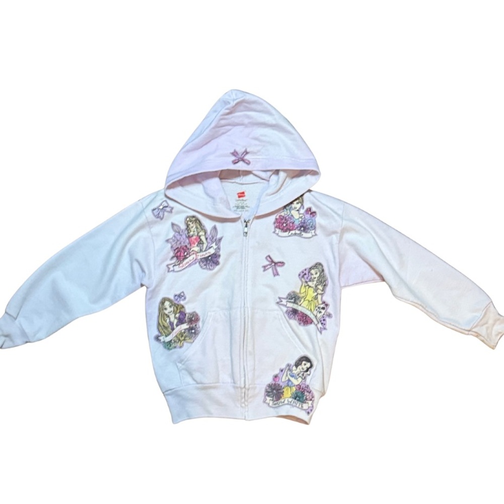 *RARE!* Tee-Hee Girls Disney Princess Appliqué hoodie girls Size S Like New
